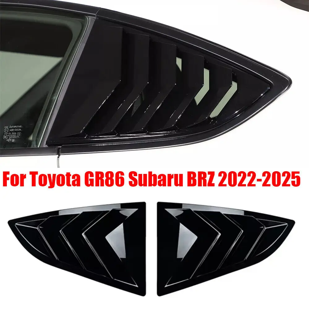 

For Toyota GR86 Subaru BRZ 2022 2023 2024 2025 Car Rear Window Louver Shutter Cover Side Vent Trim Sticker Scoop Accessories