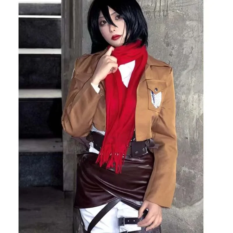 Capitão Levi Cosplay Fantasia, Levi Ackerman, Mikasa, Cabide, Eren Yeager, AOT, Suryr Corps, Conjunto completo