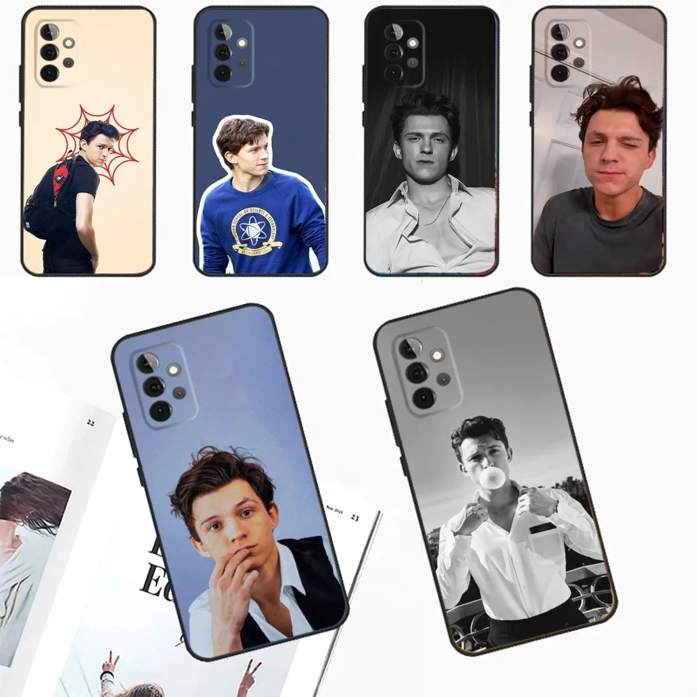 

Actor T-Tom H-Holland Phone Case For Samsung Galaxy A13,A21s,A22,A31,A32,A52,A53,A71,A80,A91 Soft Black Phone Cover