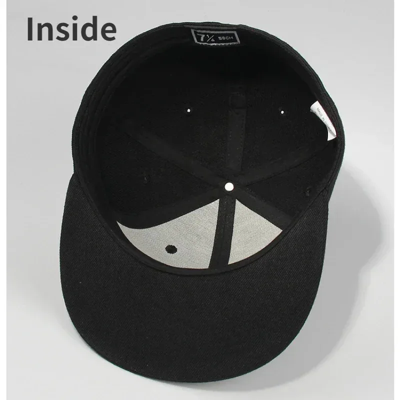Large 64cm Back Closed Skateboard Cap for Men Fitted Baseball Cap XXL Male Big Size Snapback Caps Plain Football Hat 60cm 62cm