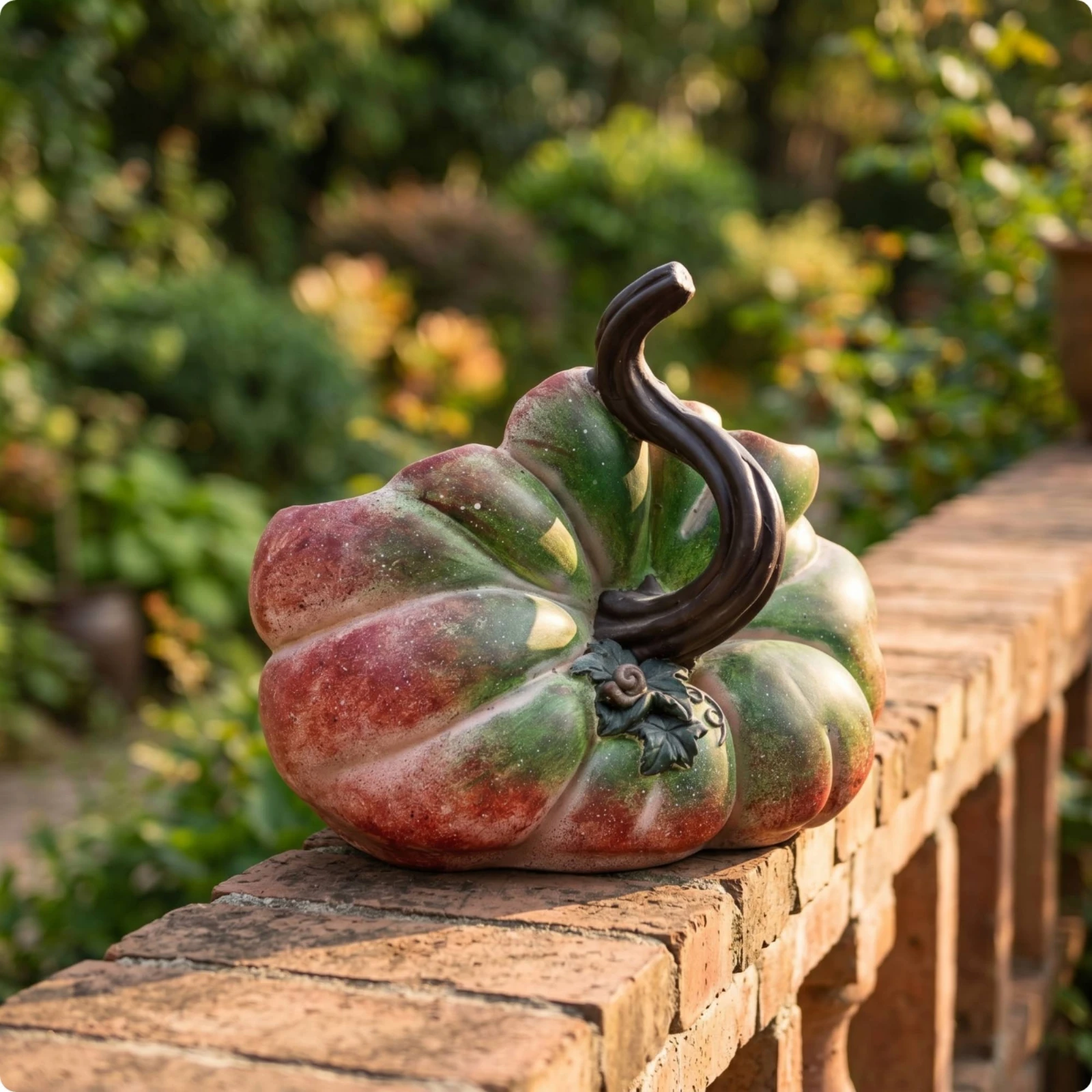 Pumpkin Planter Whimsical Pumpkin Flower Pot Rustic Unique for Gardeners, Garden, Courtyard