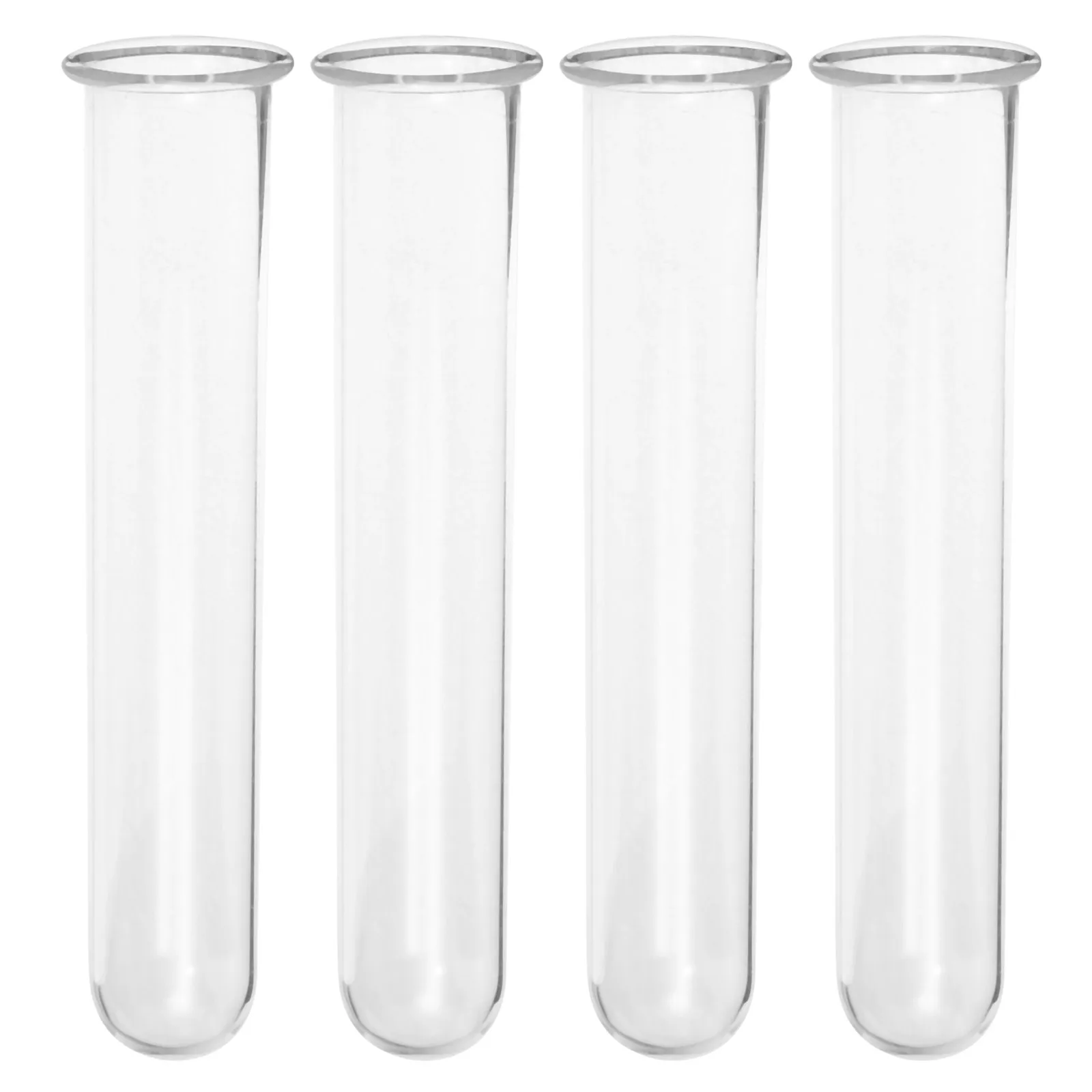 

4Pcs Hydroponic Flowers Glass Tube Hydroponic Test Tube Vases Propagating Tubes For Plants Floral Rectangle Glass Flower Water