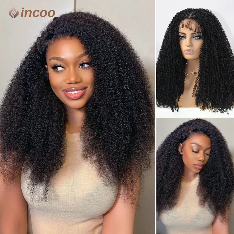 

30'' Full Lace Front Synthetic Box Braided Wigs Bouncy Jerry Curly Braids Wig Spring Twist Braid Wigs Knotless Lace Frontal Wig