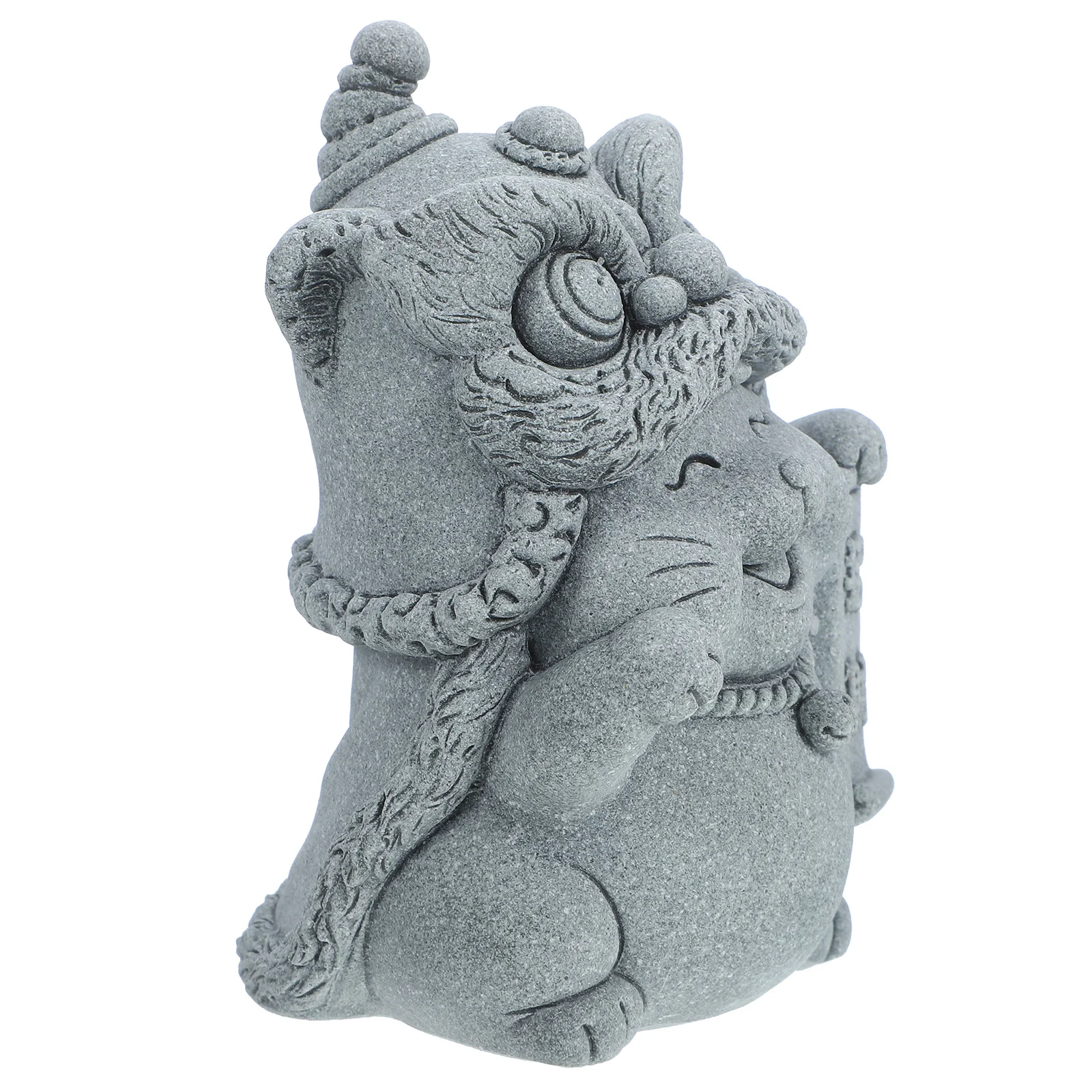 

Bluestone Cat Statue Miniature Garden Ornament Chinese Style Delicate Lifelike Outdoor Decoration Cat Statue Chinese Style Decor