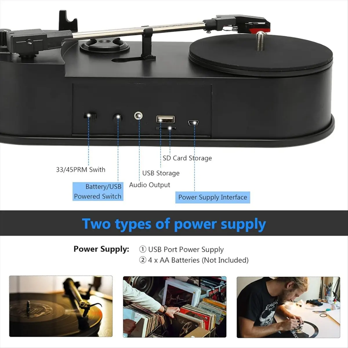 abfn-portable-phonograph-33-45rpm-turntable-player-converter-save-vinyl-music-records-to-mp3-tf-card-usb-built-in-speaker