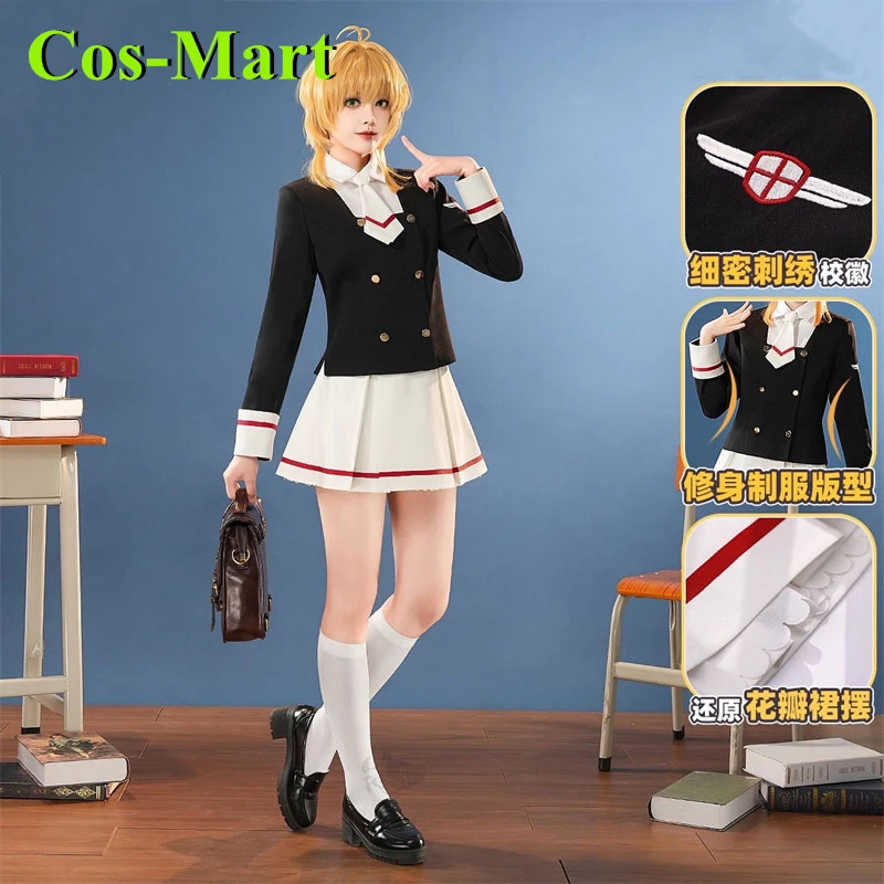 

Cos-Mart Anime Cardcaptor Sakura KINOMOTO SAKURA Cosplay Costume JK Uniform Cute Dress Role Play Clothing Women's School