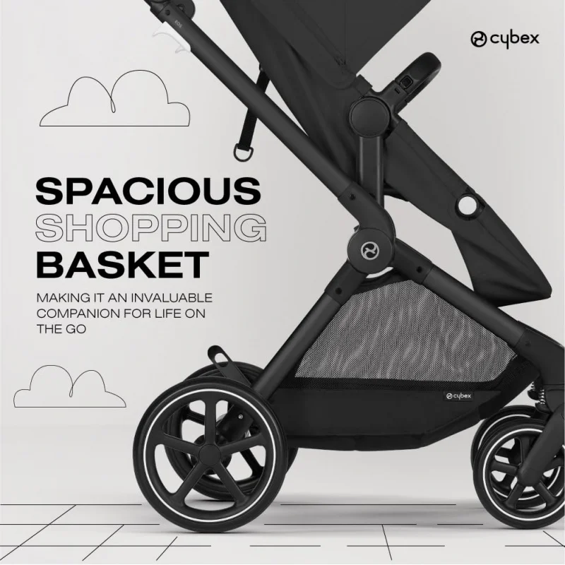 عربة نظام سفر Cybex EOS-5-in-1 ، خفيفة الوزن ، مقعد سيارة للرضع 2G ، رمادي حمم