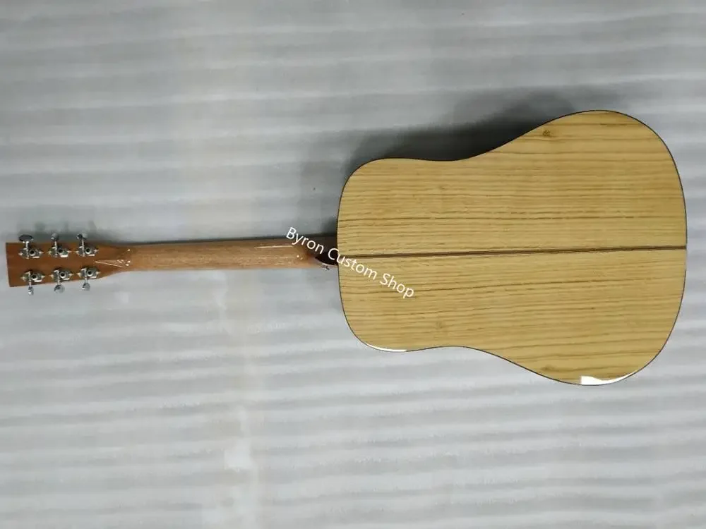 Custom Handmade Acoustic Guitar with Dreadnable Body, All Solid, European, Free Shipping, 14 Frets, 41 inches