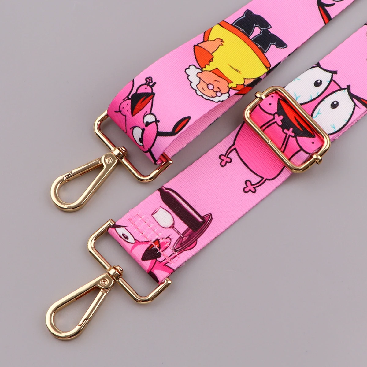 Comic Cartoon Dog Nylon Single Shoulder Bag Strap Adjustable Women Handbag Strap Metal Buckle Soft Strap Bag Accessories