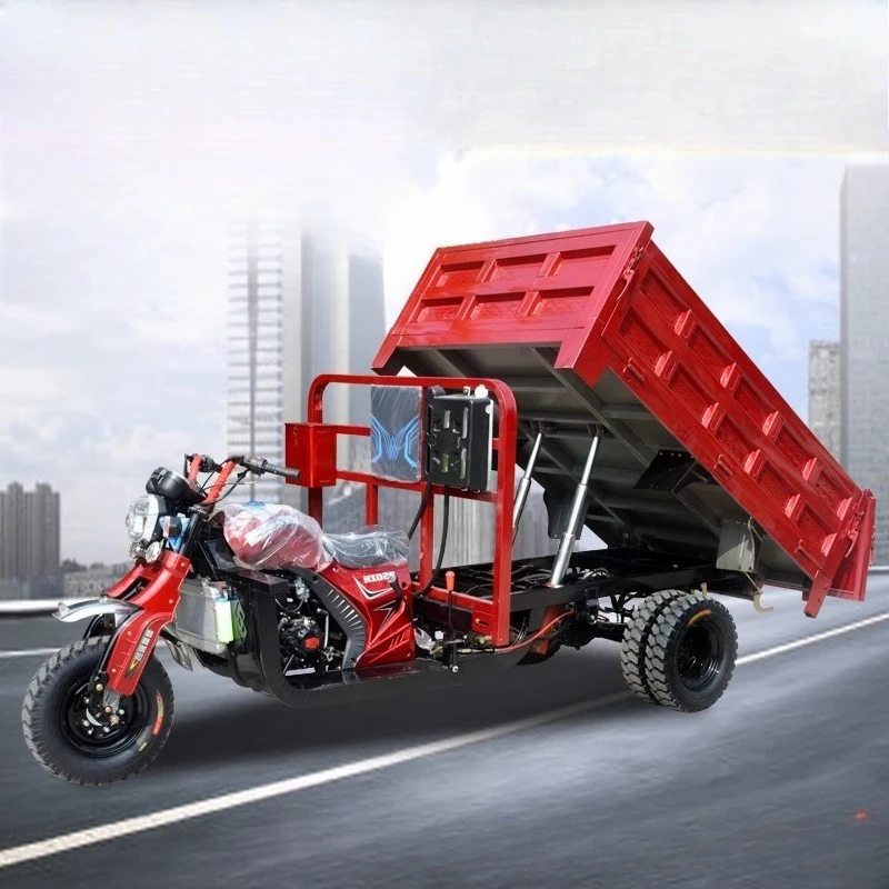 

Power three-wheeled motorcycle freight five-wheeled double-top dump agricultural water household