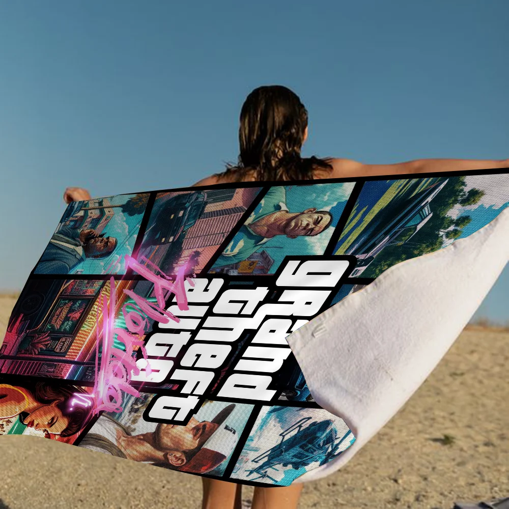 Grand Theft Auto GTA Towel Microfiber Beach Towel Absorbent Quick dry Soft Yoga Swimming Resort Mountain Climbing Towel