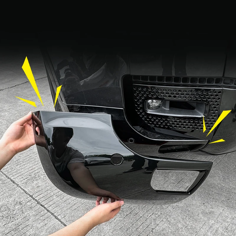 For Land Rover Defender 20-25 front bumper corner protection trim for 90/110 front face decorative protection stickers.