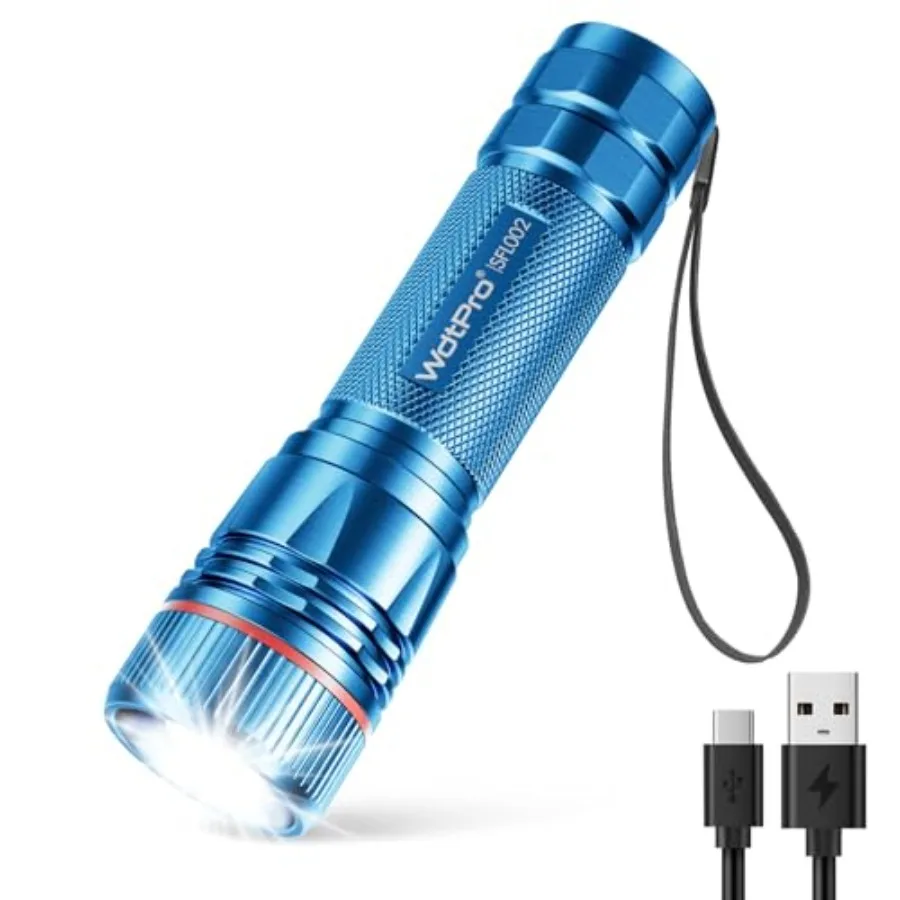 

Rechargeable Flashlights High Lumens, 0H Long Lasting Super Bright EDC Flashlights, LED Mini Tactical Flash Lights for Camping