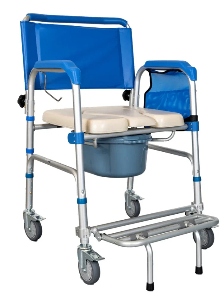 

Foldable Potty Seat with Wheels Toilet Chair Toilet Mobile Bath Chair