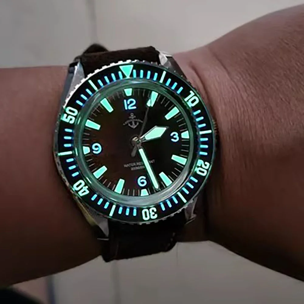 Hruodland 2025, neue mechanische Herrenuhr, 41,8 mm, NH35, minimalistisch, Retro, Sport, Edelstahl, leuchtend, für Herren