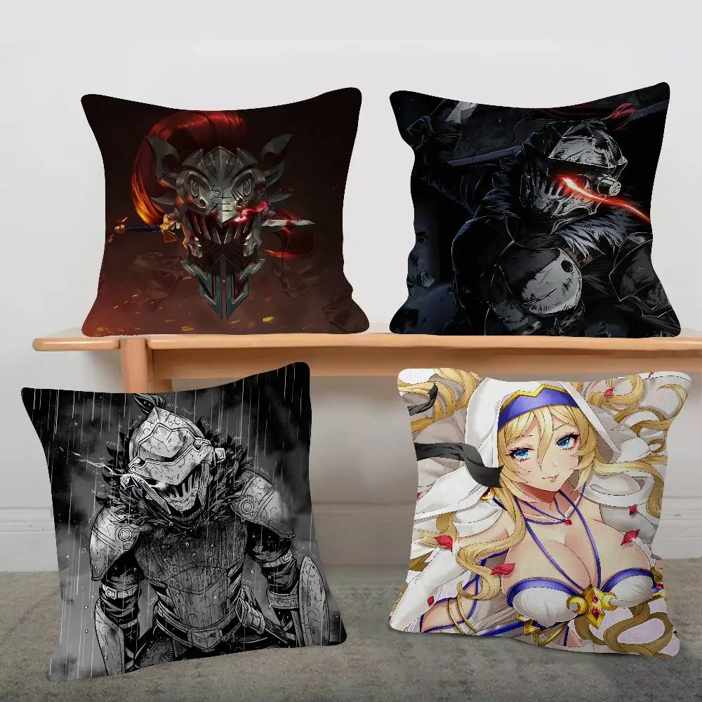 Anime Goblin Slayer Soft Comfortable Pillow Case Cartoon For Sofa Living Cat Room Home Office Retro Decor Protective Cover