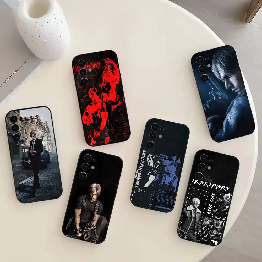 

Leon Resident Evil 4 Remake Phone Case For Samsung S25,S24,S21,S22,S23,S30,Ultra,S20,Plus,Fe,Note,10,9,5G Black Cover