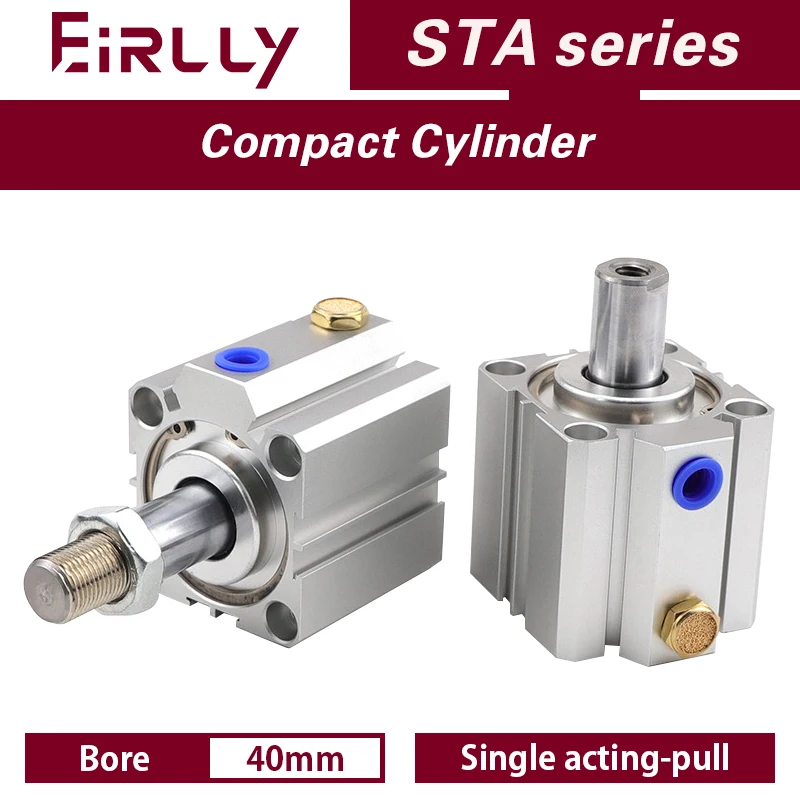 

STA series Compact cylinder single acting-pull Spring extension bore 40 stroke 5~50mm STA40X10/STA40X30-S-B