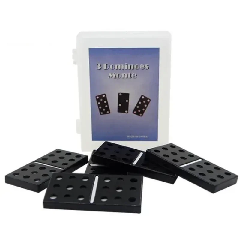 3 DOMINOES MONTE Close Up Magic, Magic Tricks props Illusions TV Show Professional Magic Product Amazing Effect Gimmicks Fun