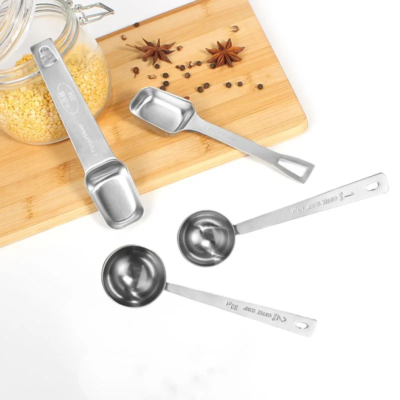 Coffee Scoop Spoon - 1 Tablespoon 15ML/30ML Stainless Steel Long Handle Measuring Spoons for Ground Coffee, Loose Tea and Powder