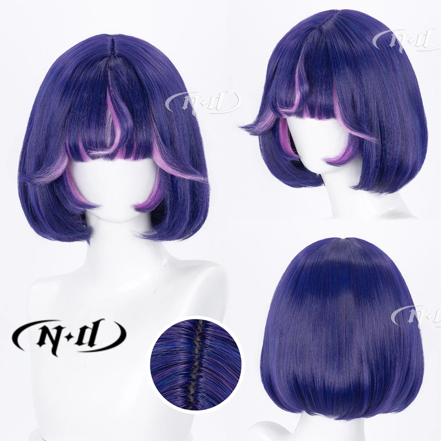 ND Brand Juno Overwatch Cosplay Wigs Hair Hairpiece for Comic-con Cosplayer Halloween Costume Party Theme Heat-Resistant