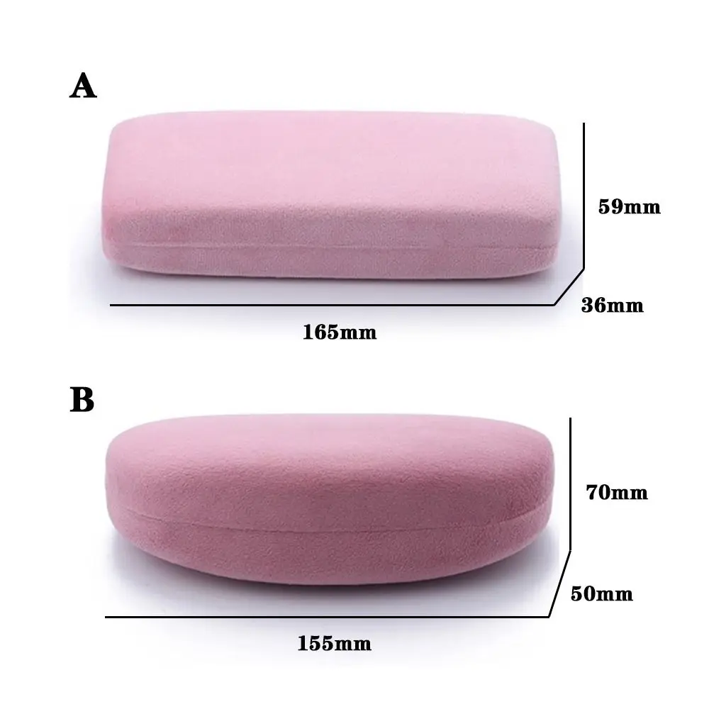 صندوق تخزين النظارات المحمول البسيط باللون الوردي، حافظة نظارات لقصر النظر، نظارات شمسية