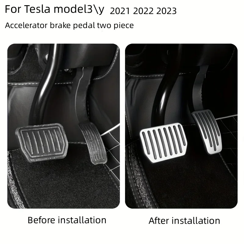 Pedales Aluminio Tesla Model Y 3 Highland - close-up view