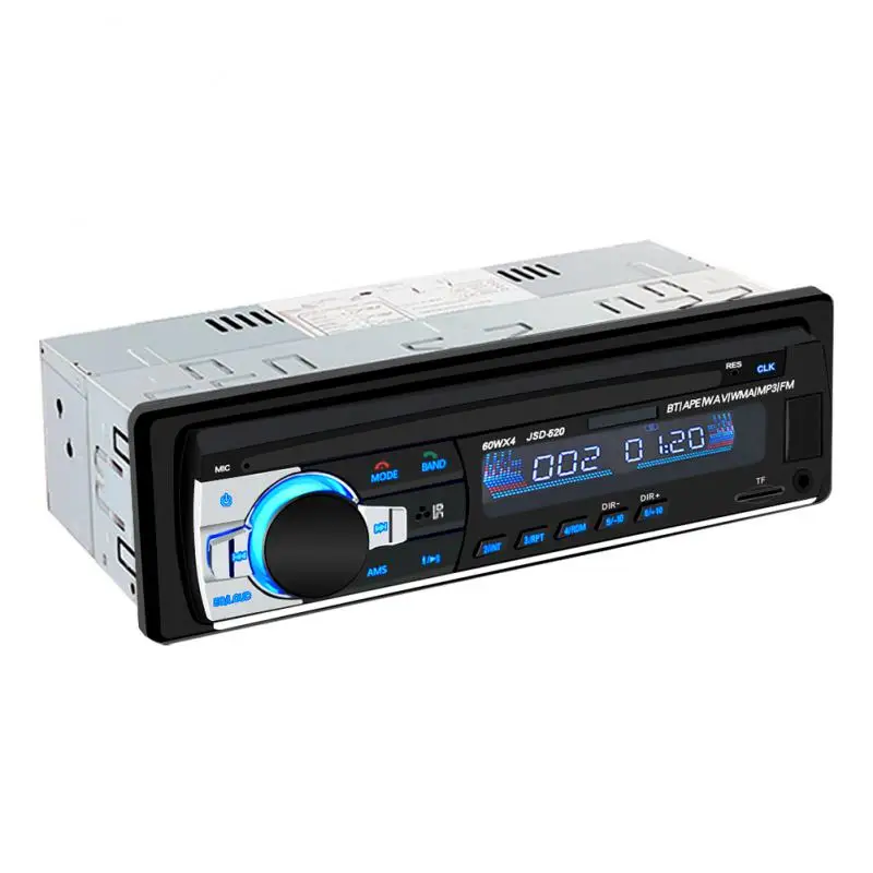 Podofo Autoradio 1 Din Bluetooth Radio Car 12V JSD-520 SD AUX-IN MP3 Player FM USB Auto Stereo Audio Stereo In-dash Radio Coche