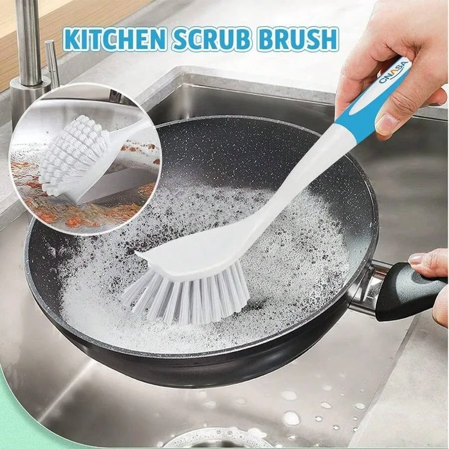 

6 Pack Household Deep Cleaning Set - Kitchen, Bathroom and Floor Cleaning Brushes, Includes Scrub, Dish, Bottle, Grout, Crevice