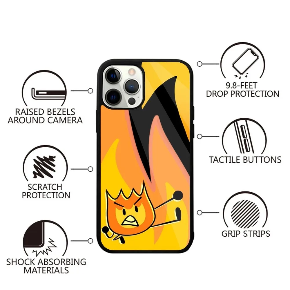 Bfdi Battle For Dream Island Phone Case Strong Magnetic For IPhone15,14,13,Pro,Max,Plus,11,12,Mini For Magsafe Wireless Charging