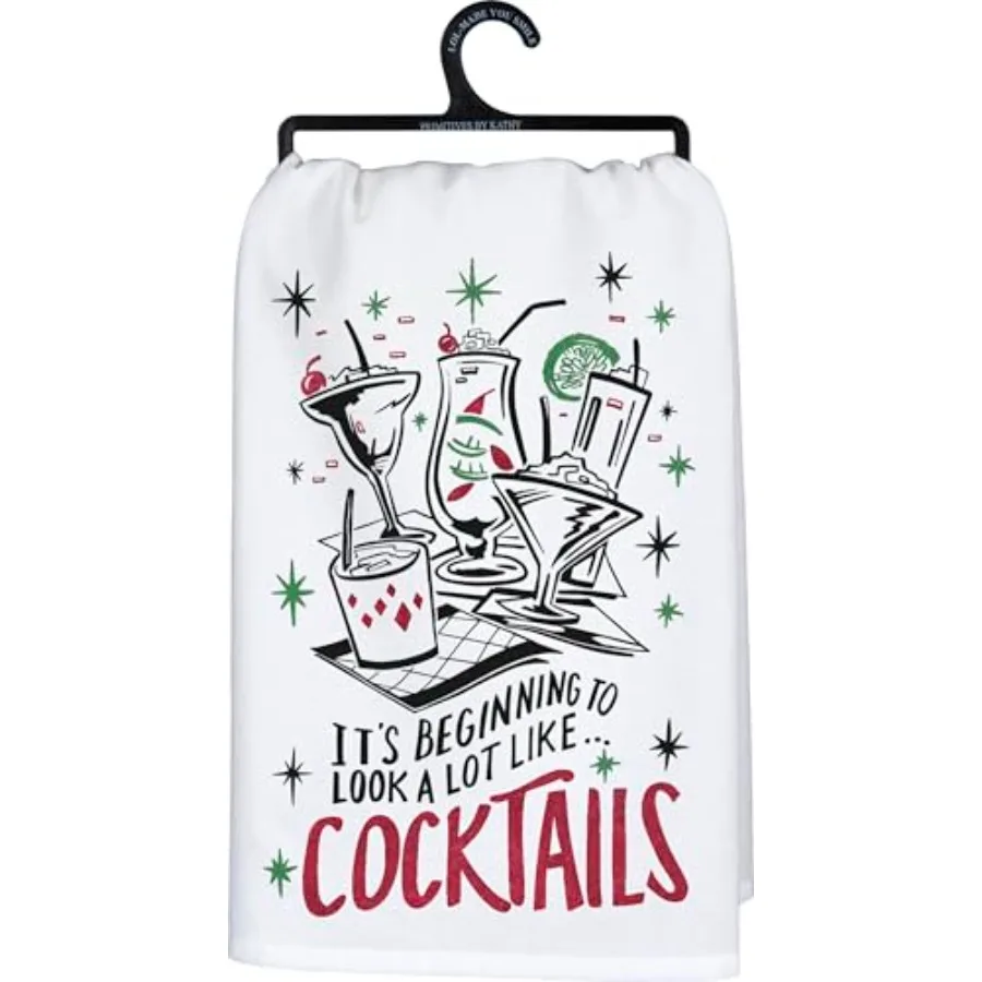 

Glitter Kitchen Towel - It's Beginning to Look alot Like Cocktails LOL Collection