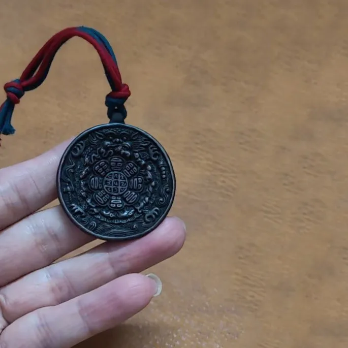

Tibetan National Wind Jiugong Bagua Brand Bag Pendant Car Transport Pendant Key Chain Tibetan Amulet Pendant