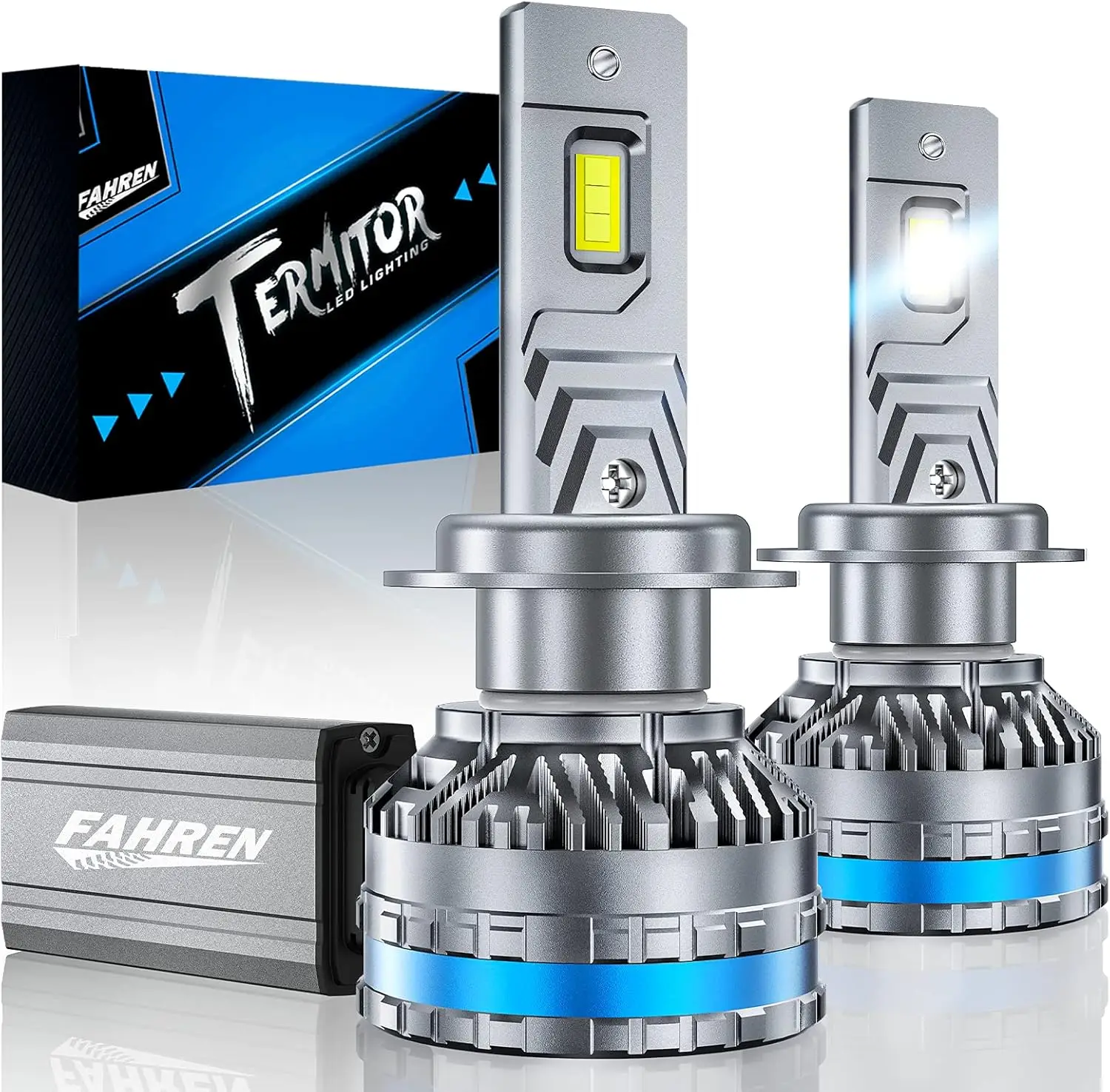 

FAHREN LED H7 Противотуманные лампы Лампы для фар, 120 Вт 60000LM H7 Светодиодные фары для шин, Plug and Play, упаковка из 2 шт.