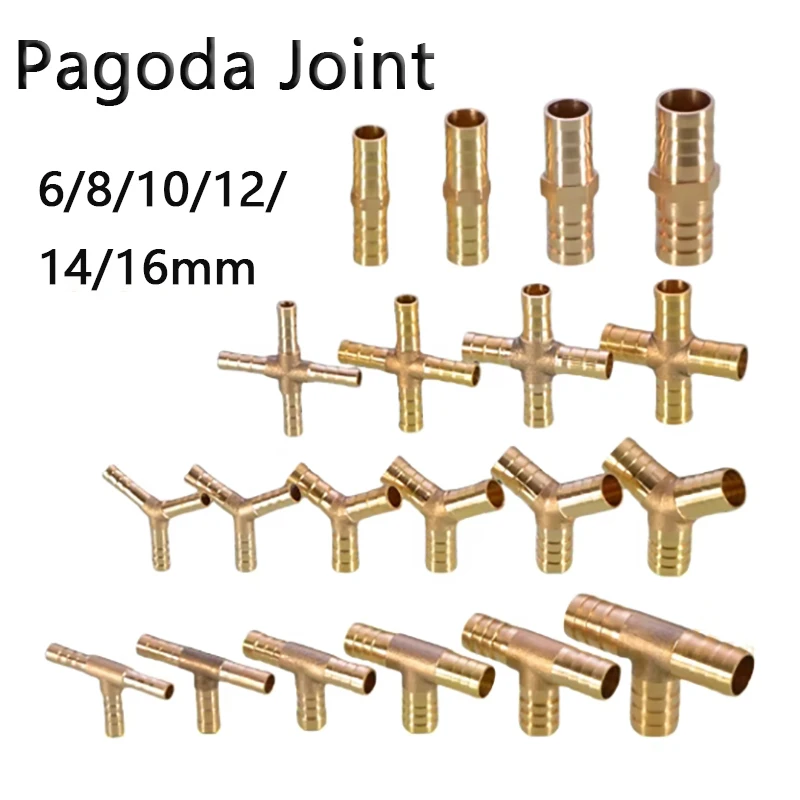 

Fittings Connector Copper Pagoda Air Fuel Water Tube Brass Barb Pipe Fitting Barbed Joint Coupler Adapter Forper Coupler Adapter