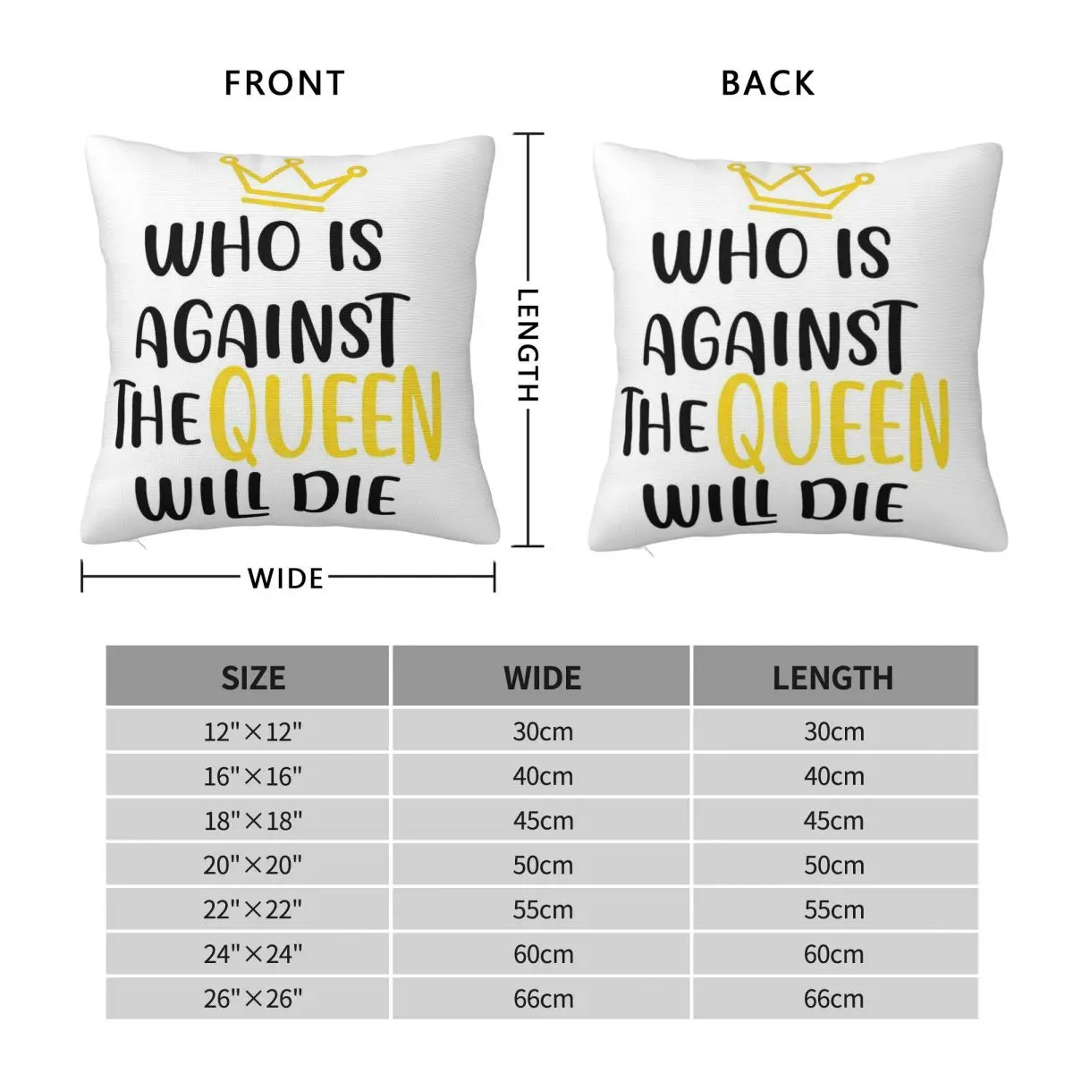 Who Is Against The Queen Will Die Square Pillowcase Polyester Linen Velvet Creative Zip Decorative Pillow Case Bed Cushion Cover