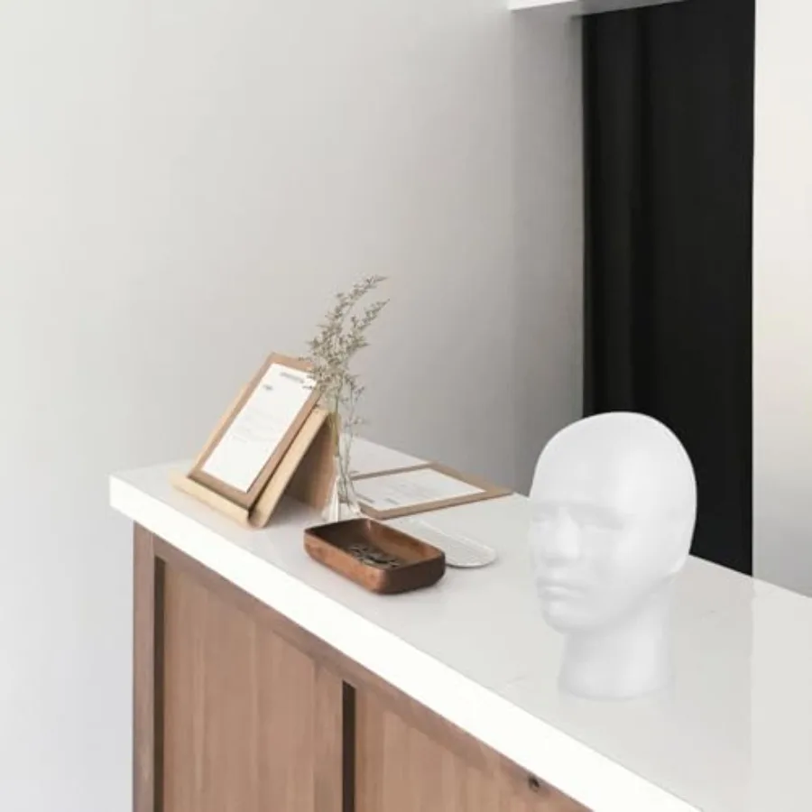 Мужская модель головы манекена для демонстрации лысая голова из пенопласта, манекен для париков, шапок, шарфов, очков, многофункциональная подставка для салона и