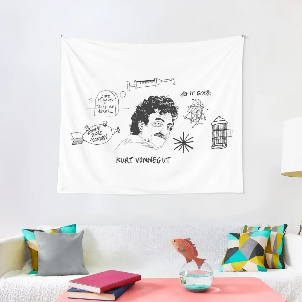 Ode to Vonnegut Tapestry Kawaii Room Decor Japanese Room Decor Tapestry