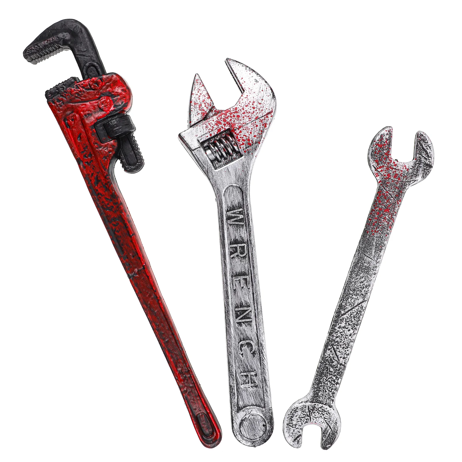 

3 Pcs Pretend Halloween Plastic Fake Wrench Prom Party Cos Dress up Props Child Decor Toys Costumes For