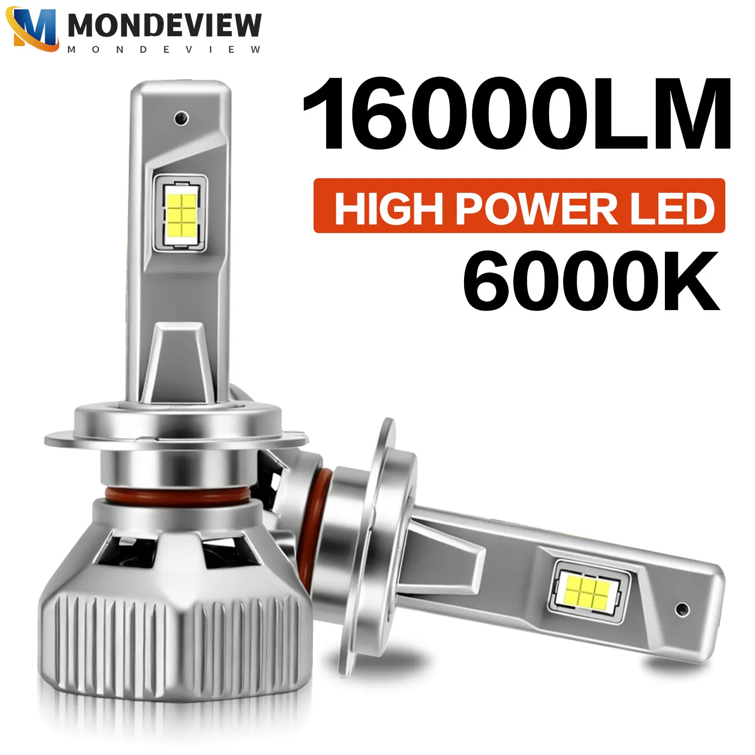 

MONDEVIEW A5 car headlights H1/H4/H7/H11/9005 (HB3) 9006 (HB4) LED bulb 6000K 16000LM ultra-high brightness 160W running light