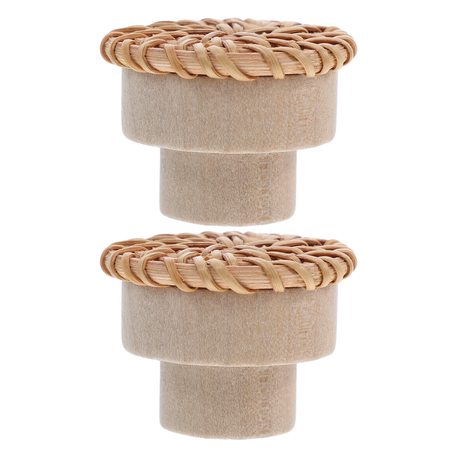 

2Pcs Rattan Mushroom Knobs for Dresser Drawers Cabinet Cupboard Closet Wardrobe Furniture Handles Farmhouse Vintage Modern Decor