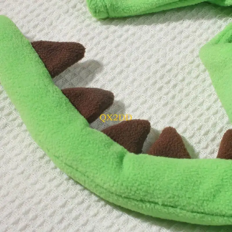 Cartoon Newborns Hooded Romper Baby Photography Bodysuit Props Dinosaur Theme for Family Gatherings and Parties