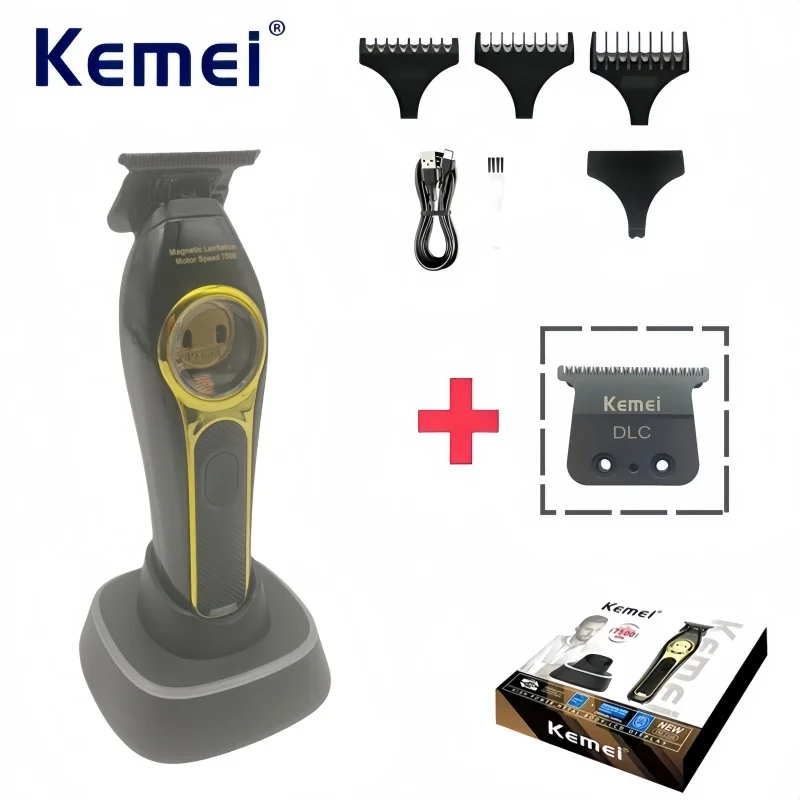 

Kemei KM-2268 Professional Cordless Hair Clipper Trimmer – Salon-Grade Men's Hair Cutting Machine, 8000RPM, UV-Coated Body