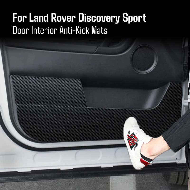 Car Interior Door Anti-kick Sticker Films Leather Door Panel Anti-dirty Mat Co-pilot Storage Pad For Land Rover Discovery Sport