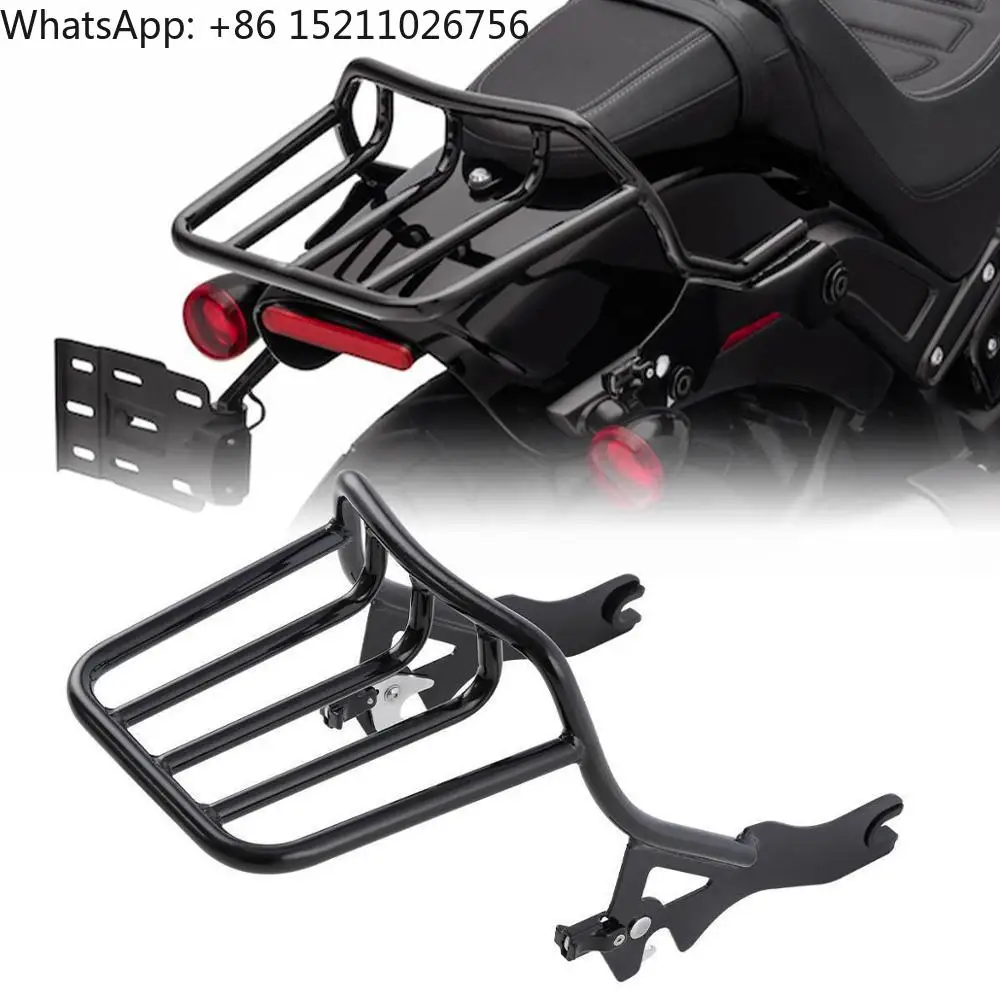 For TCMT Black Two-Up Luggage Rack Fit for Harley Heritage Softail Street Bob 2018-2025 Rear Carrier
