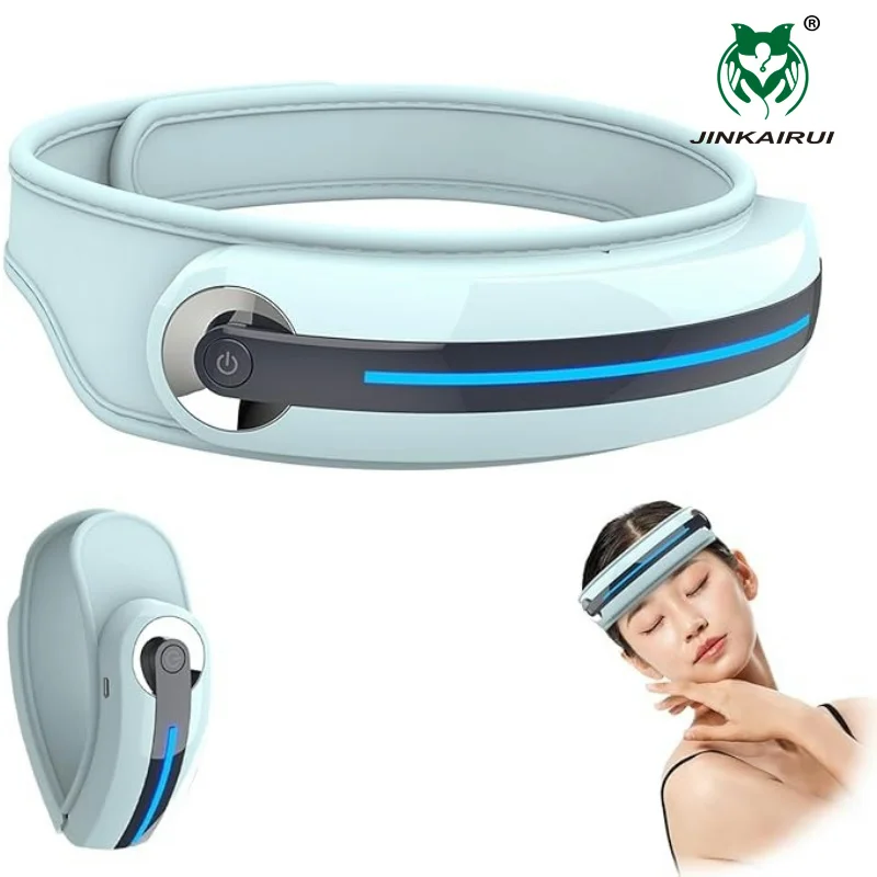 

Электрический массажер для головы с подогревом, подушка безопасности для снятия стресса, подушка безопасности, вибрация, Bluetooth, музыка для массажа лба и храма, расслабляющий подарок