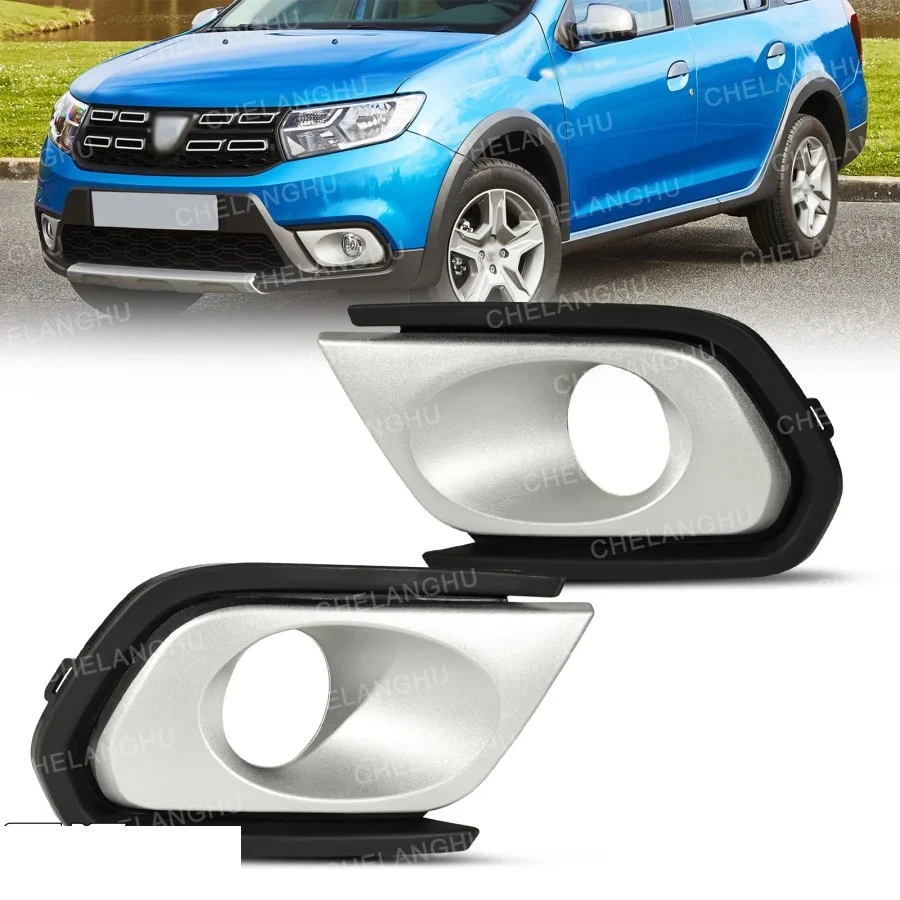 For Renault DACIA LOGAN SANDERO STEPWAY 2017 2018 2019 2020 Car accessories Front Fog Lights Lamp Grille Cover