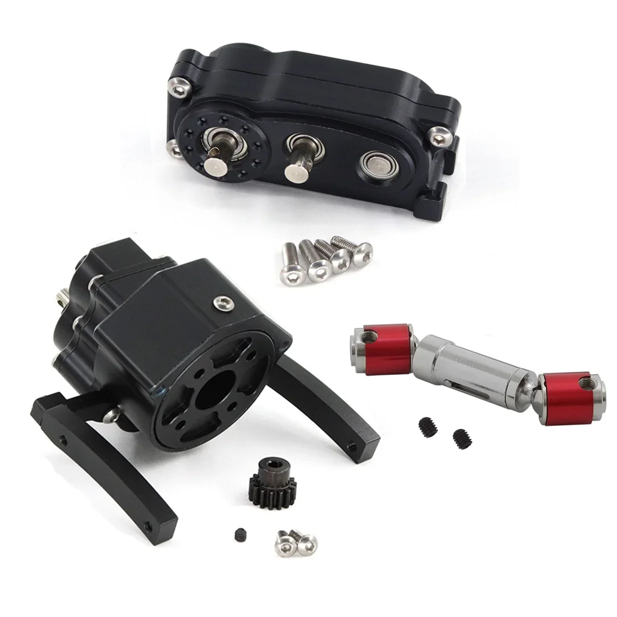 

Front Motor Transmission Prefixal Gearbox Transfer Case for 1/10 RC Crawler Car Axial SCX10 & SCX10 II Upgrade Parts