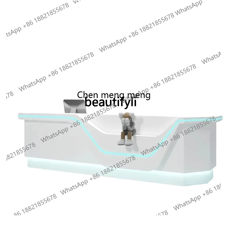

S7486 ss Company Front Desk Counter Internet Bar Billiard Hall Reception Desk Clothing Store Bar Beauty Salon Cashier Desk Paint