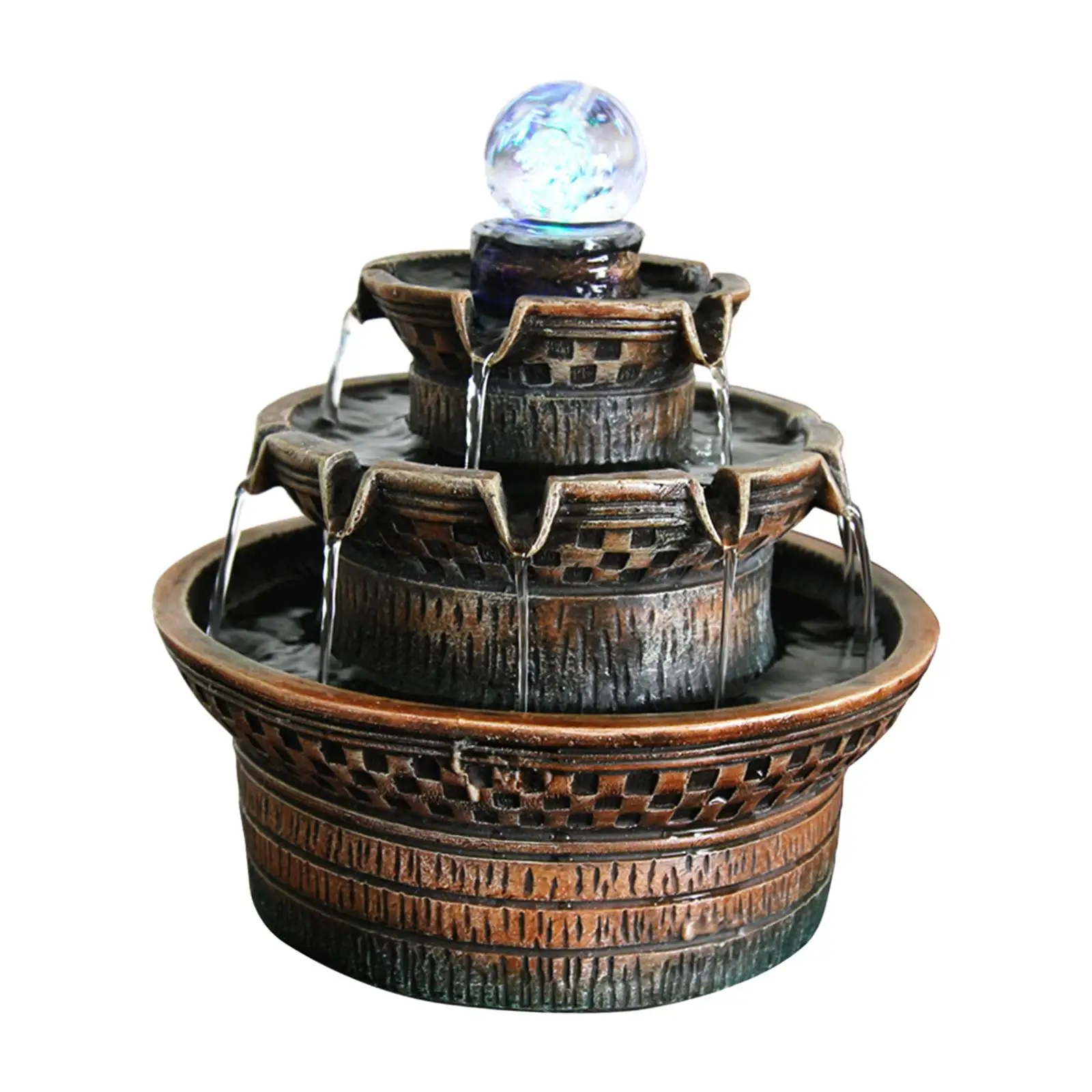 Tabletop Water Fountain Feng Shui Mini Indoor Water Fountain Holiday Gift Waterfall for Office Garden Desktop Bedroom Decoration