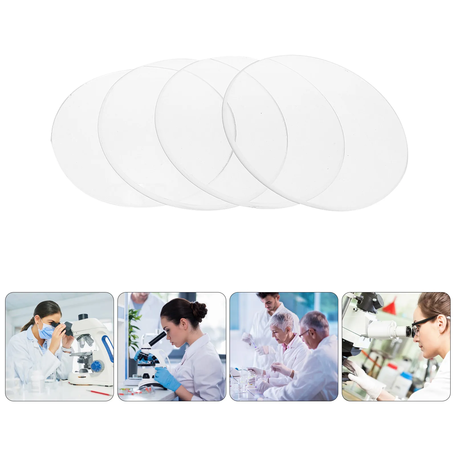 

10Pcs Laboratory Watch Glasses Professional Round Glass Multi-Use Teaching Tool for School Laboratory Evaporating and Cover